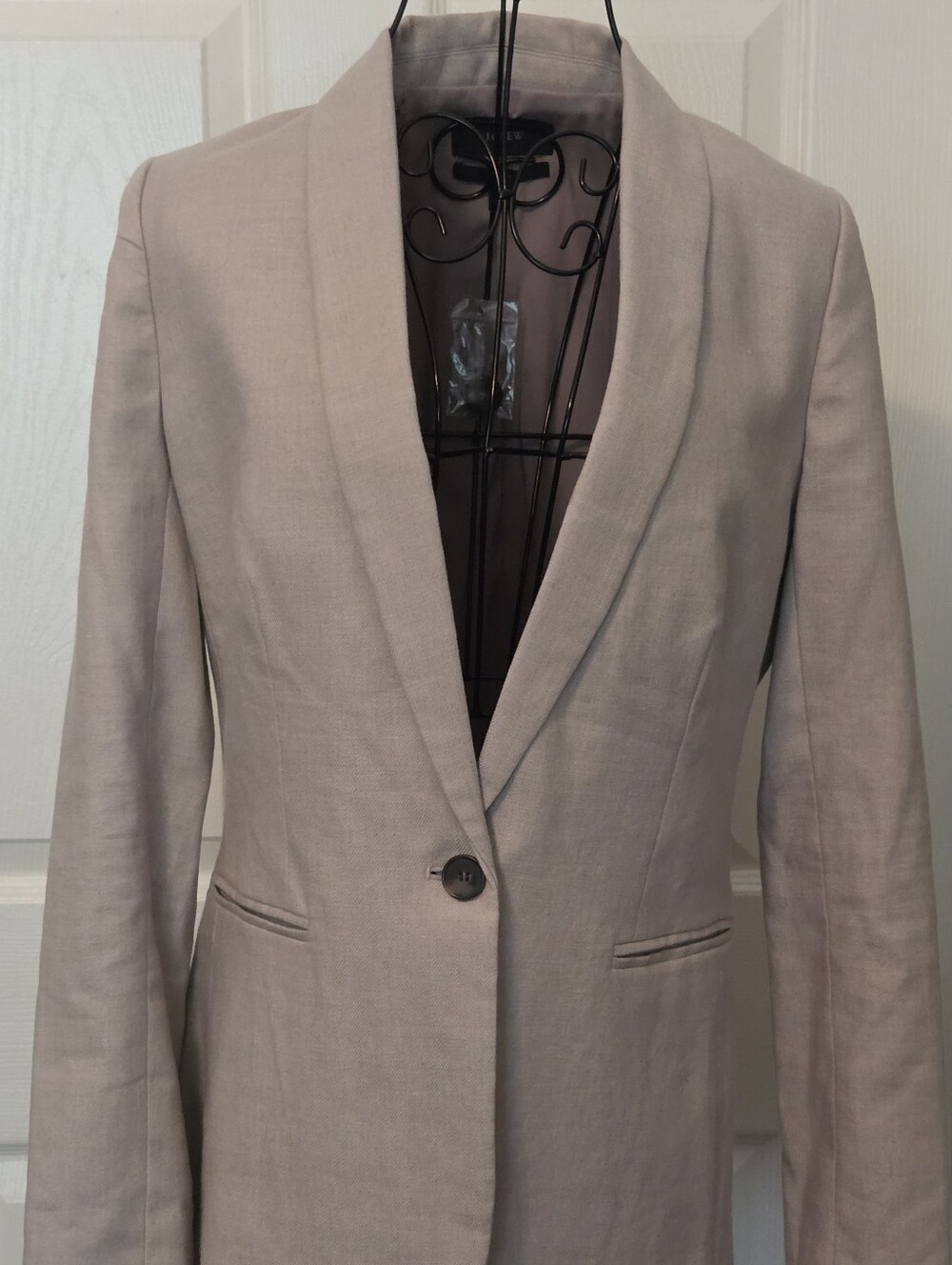 NWT J.CREW SIZE 4T PARKE FLAX BLAZER in STRETCH LINEN